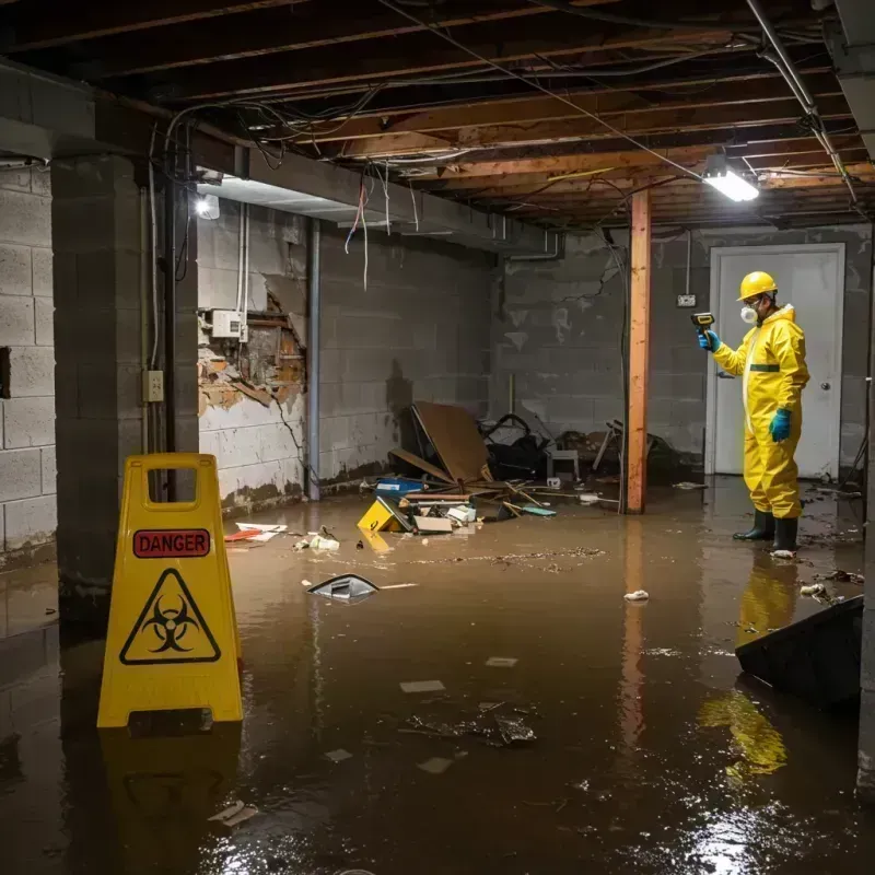 Flooded Basement Electrical Hazard in Pennsburg, PA Property